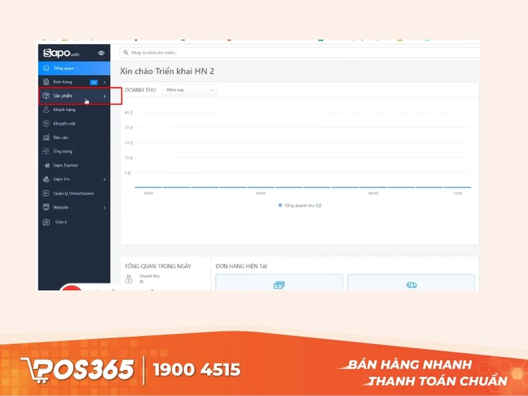 Bước 2: Vào Sản phẩm → Danh sách sản phẩm