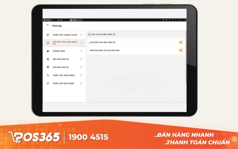 Bước 2. Thiết lập kết nối hóa đơn điện tử