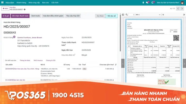 Viindoo Invoice - Quản lý hóa đơn và đối khớp thanh toán tự động