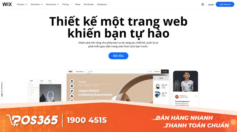 Wix - Kho giao diện khổng lồ, thao tác tùy biến trực quan