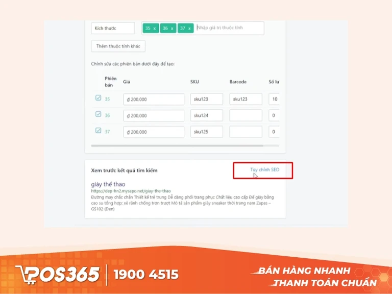 Xem trước tiêu đề, mô tả và giao diện