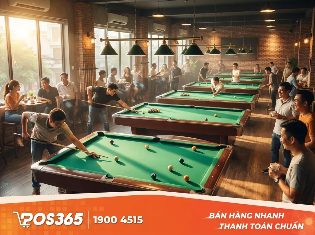 Xử l&yacute; c&aacute;c b&agrave;n bida đang c&oacute; kh&aacute;ch (Tiền giờ)