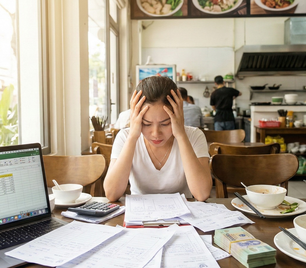 Kinh doanh quán ăn có hàng trăm thứ việc không tên. Bạn có đang rơi vào tình trạng dưới đây không?