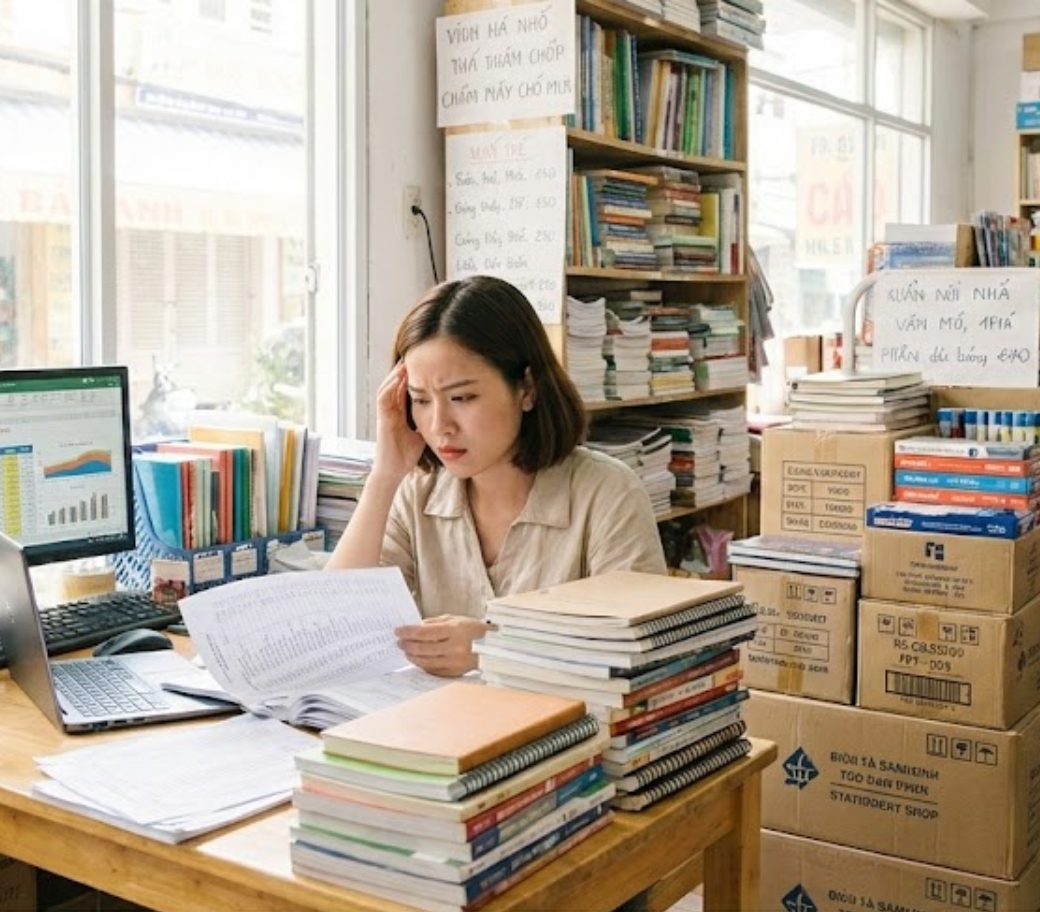 Nhiều chủ kinh doanh cửa hàng sách - văn phòng phẩm đang gặp khó khăn?