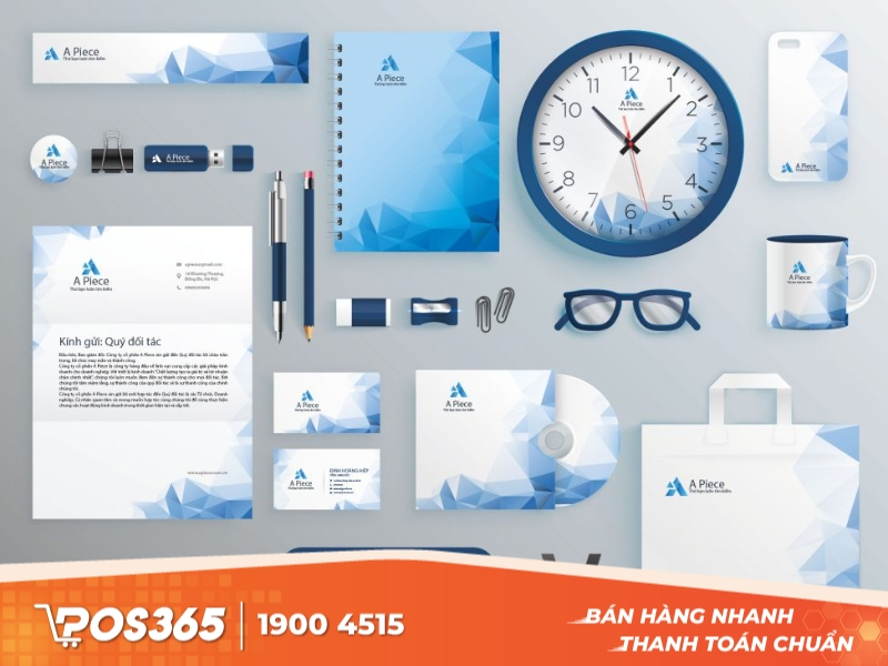 Đồng bộ logo thương hiệu và thiết kế nội thất quán ăn