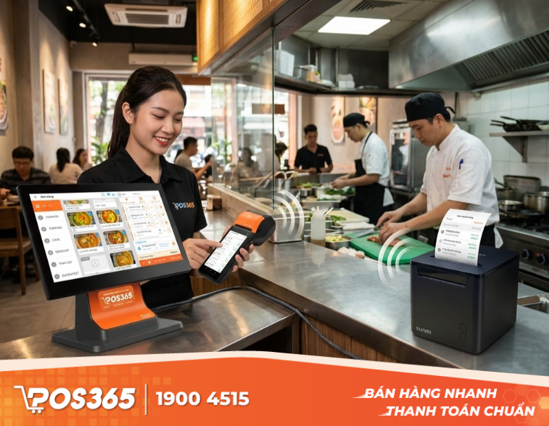Tối ưu quy trình order, báo chế biến nhà hàng