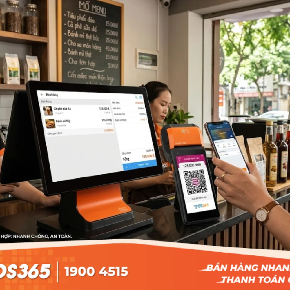 Giải pháp thanh toán QR Code động tích hợp màn hình phụ tiện lợi