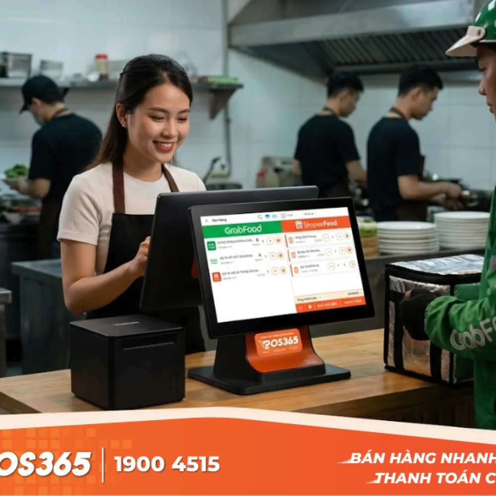 Tích hợp app giao đồ ăn (ShopeeFood, GrabFood) vào chung một màn hình POS