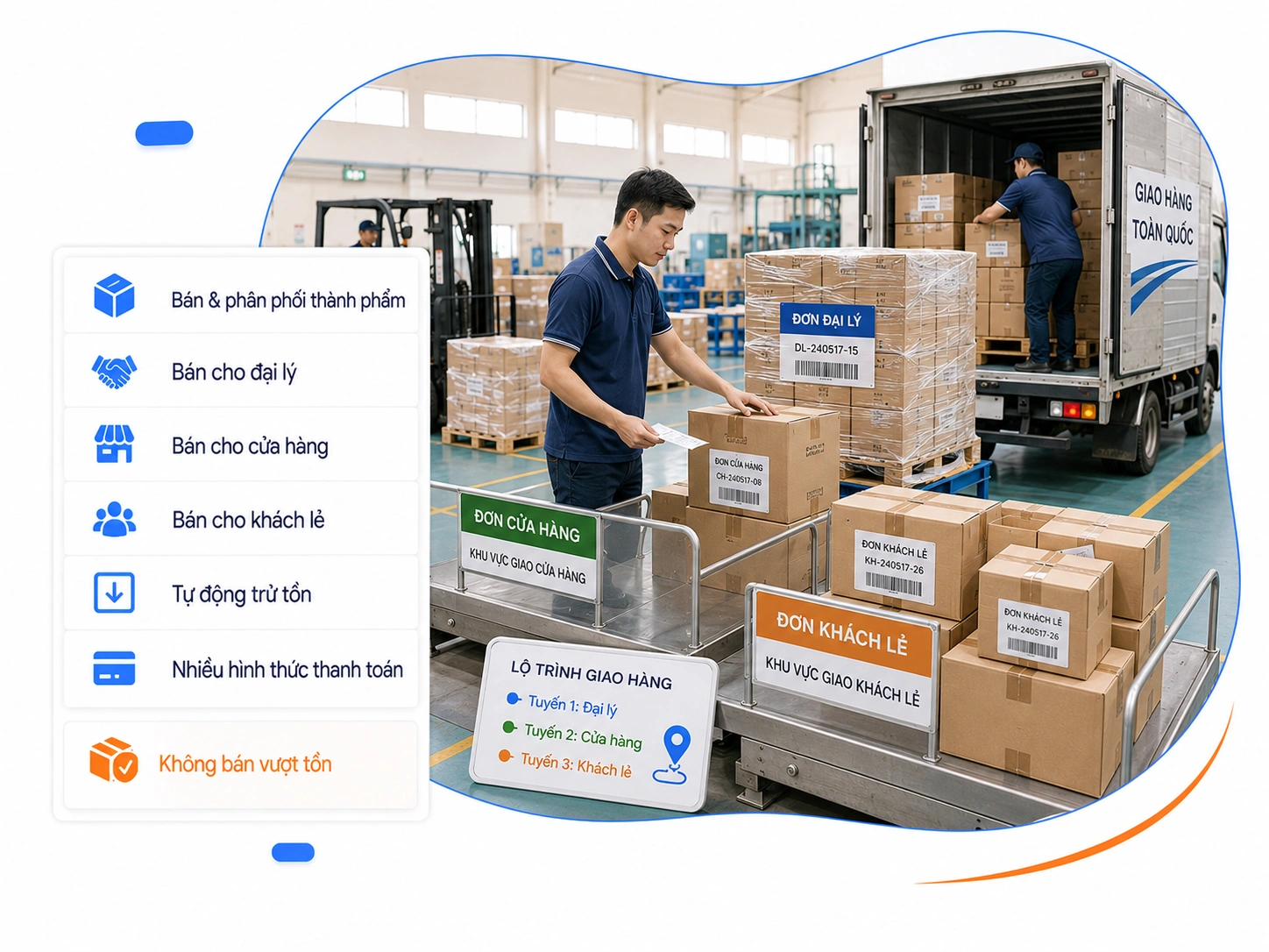 Quản lý kho nguyên vật liệu & thành phẩm
