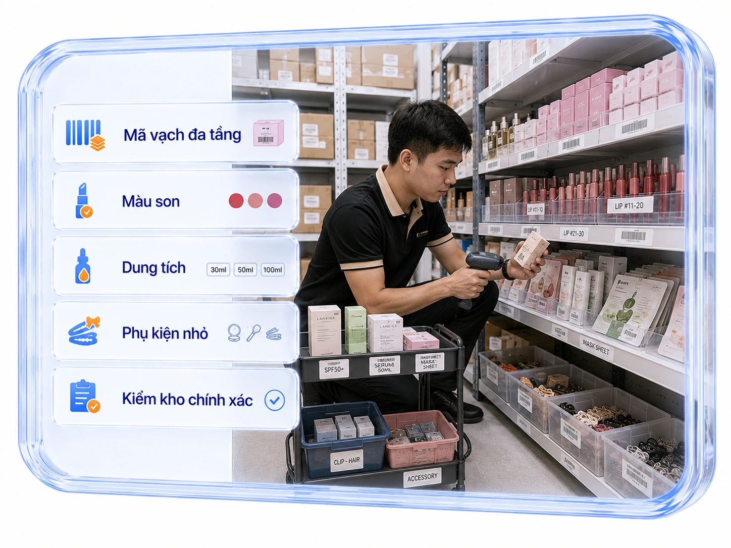 Quản lý Serial/IMEI và Mã vạch đa tầng