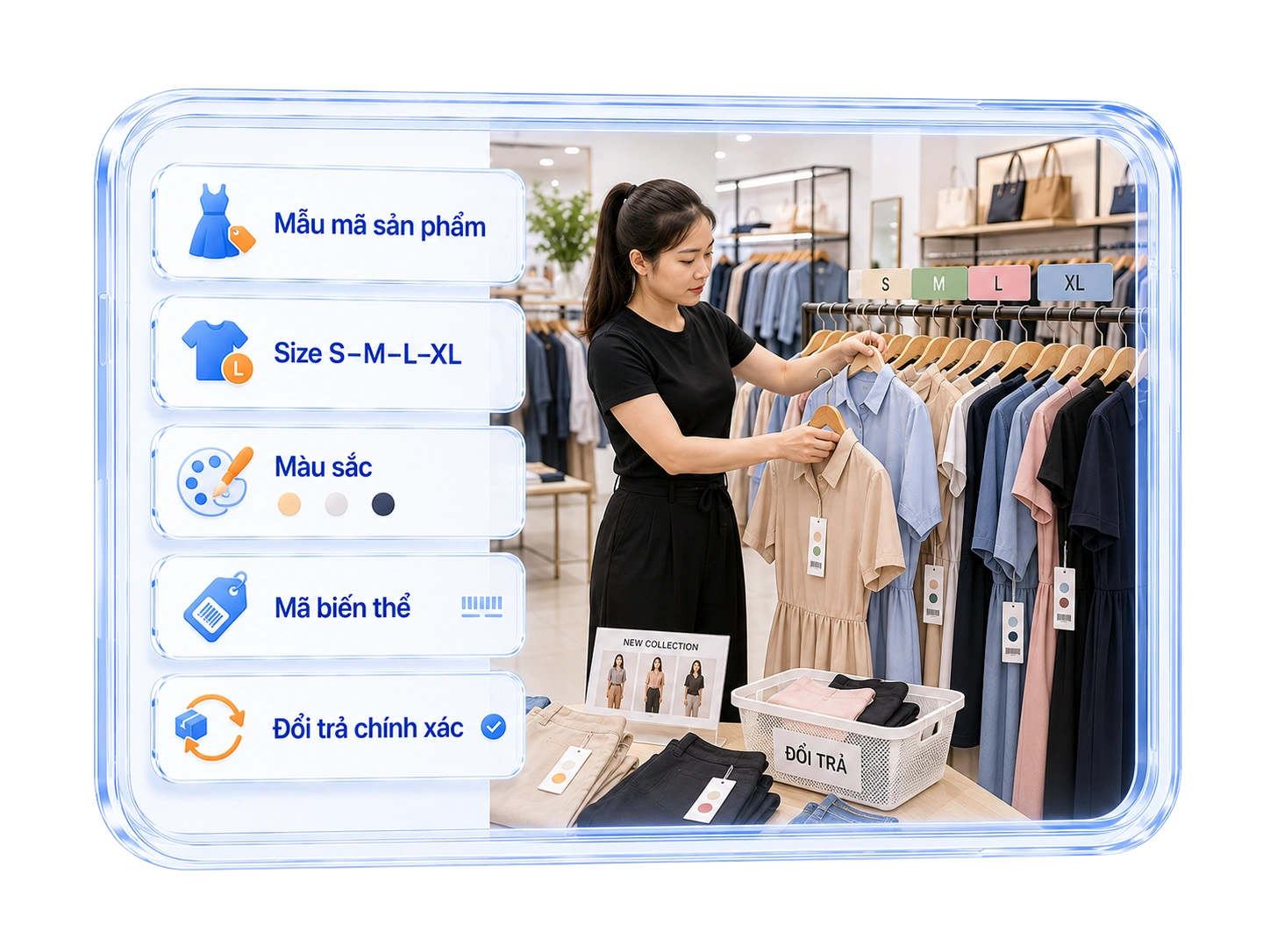 Quản lý sản phẩm theo mẫu mã – size – màu sắc chính xác
