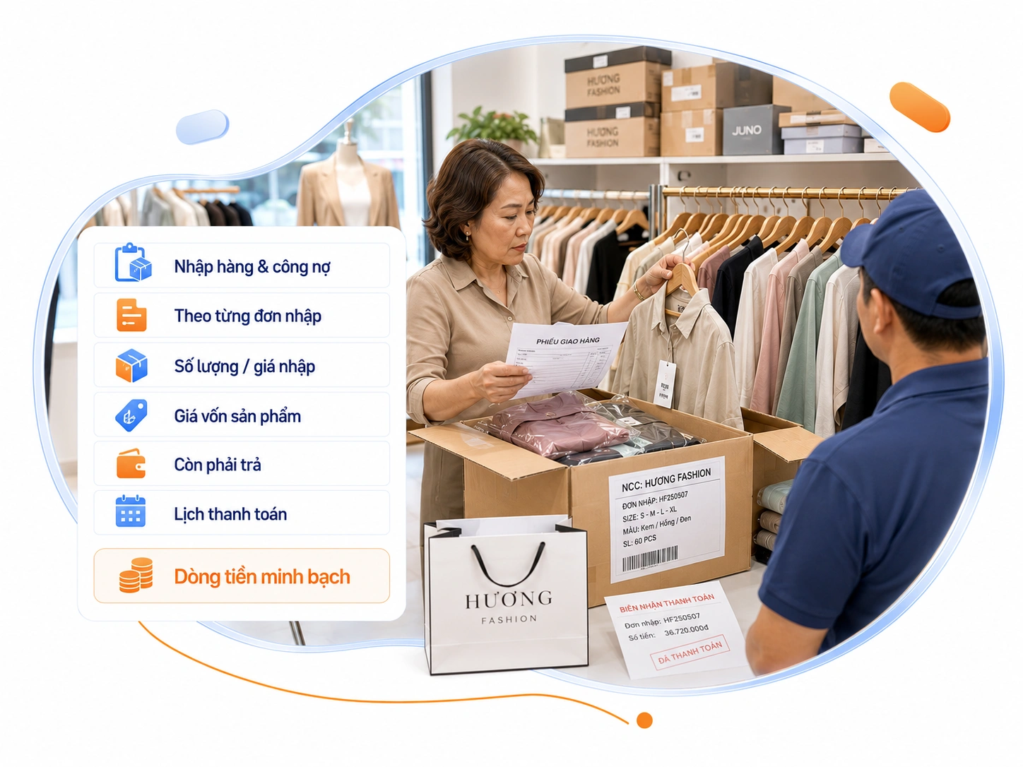 Quản lý nhập hàng và công nợ nhà cung cấp rõ ràng