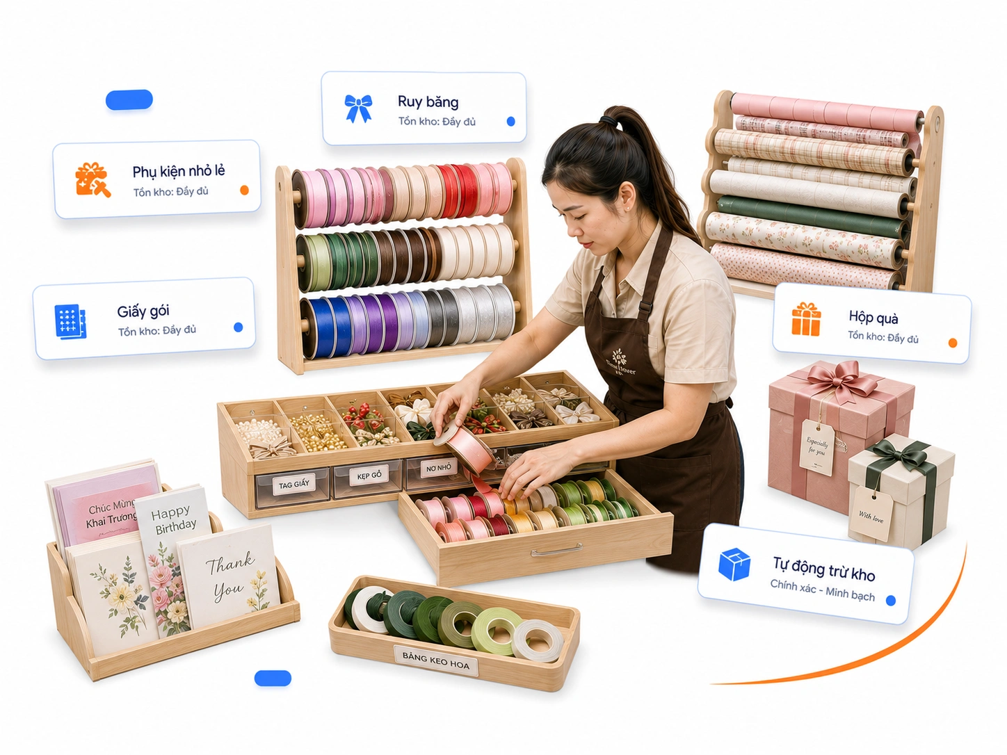 Kiểm soát phụ kiện nhỏ lẻ chặt chẽ