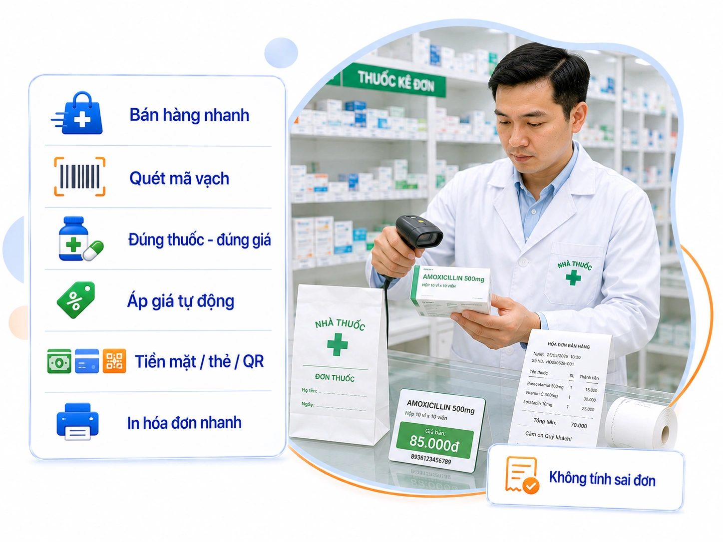 Bán hàng nhanh – tính tiền chính xác – áp giá tự động