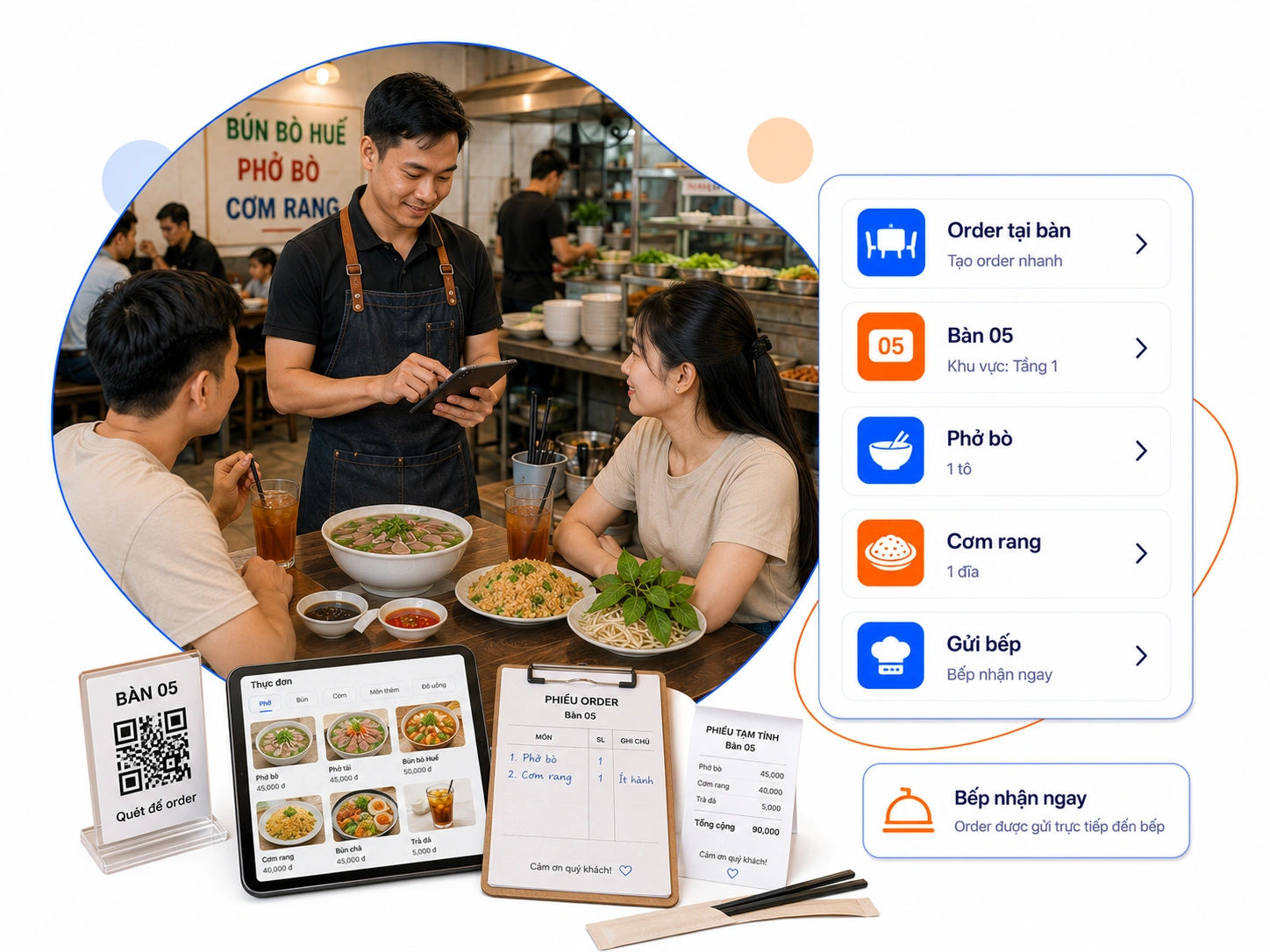Order trên điện thoại/Máy tính bảng