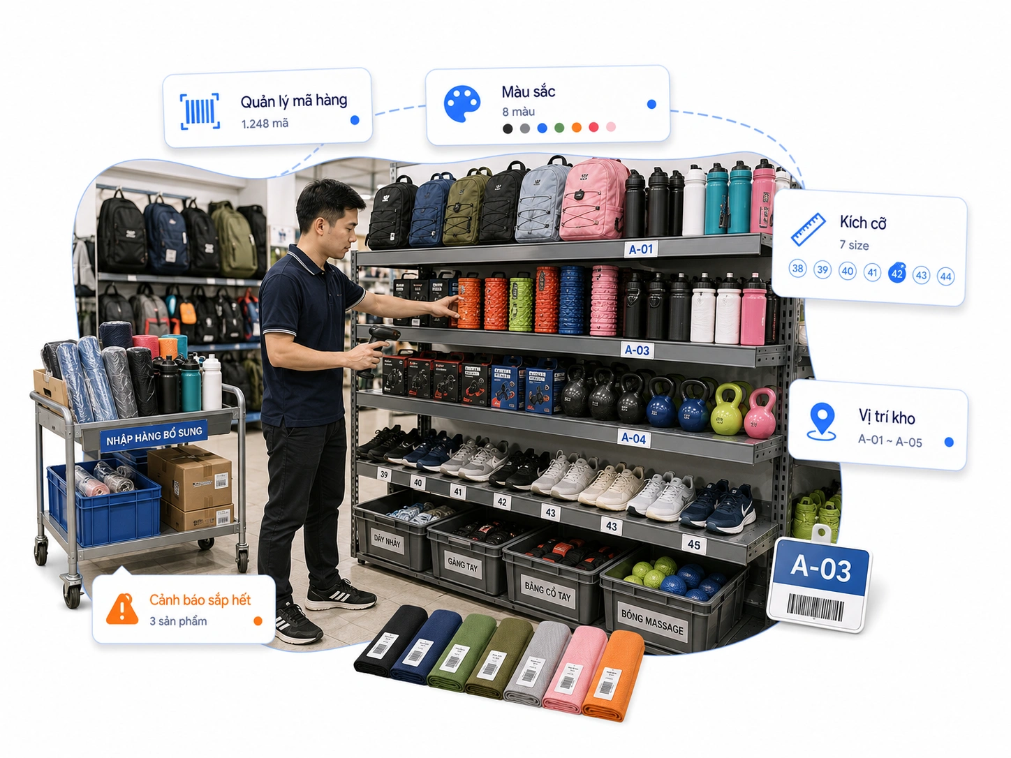 QUẢN LÝ KHO HÀNG ĐA DẠNG & CHI TIẾT