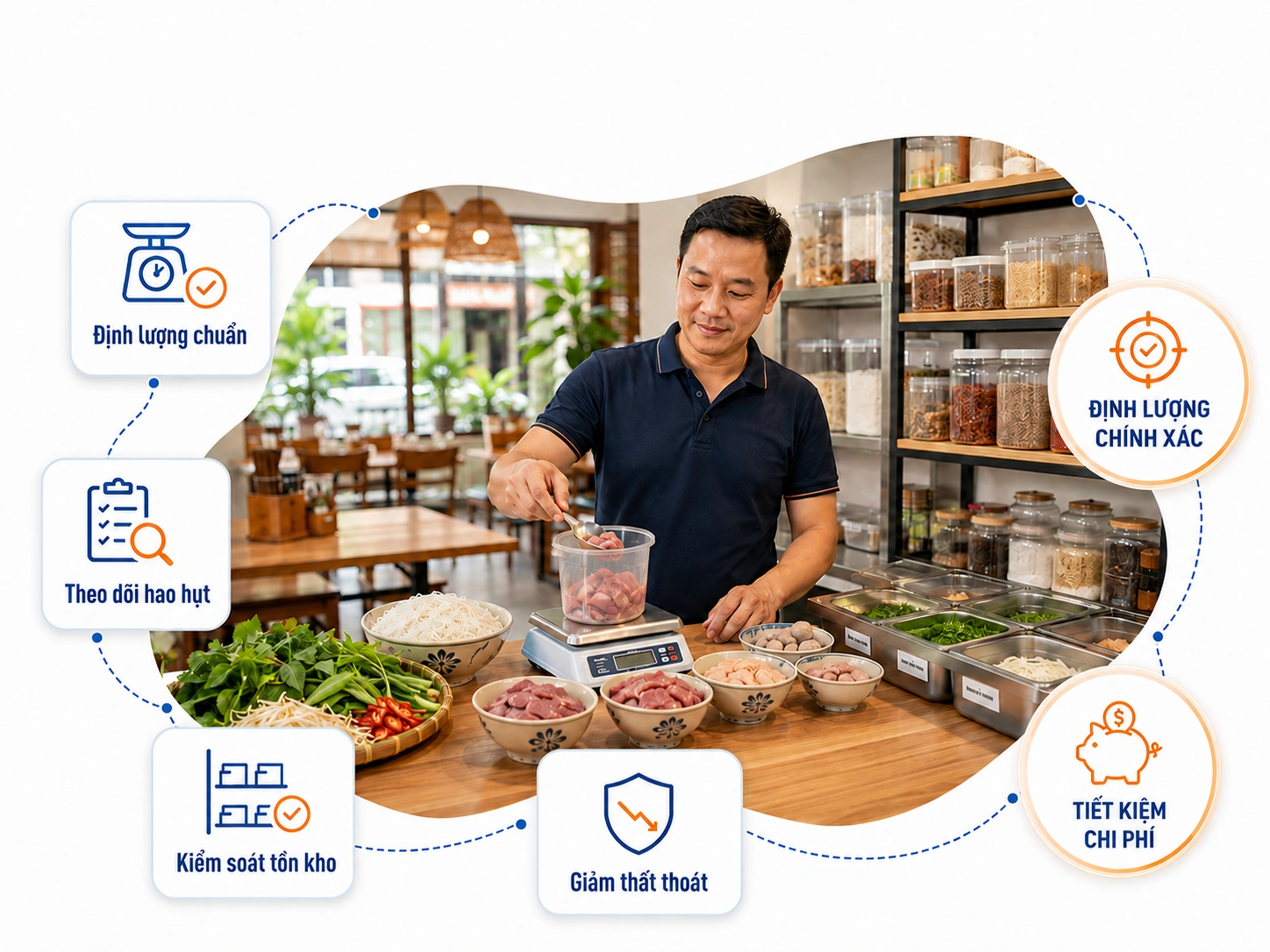 Định lượng nguyên liệu (Chống thất thoát kho)