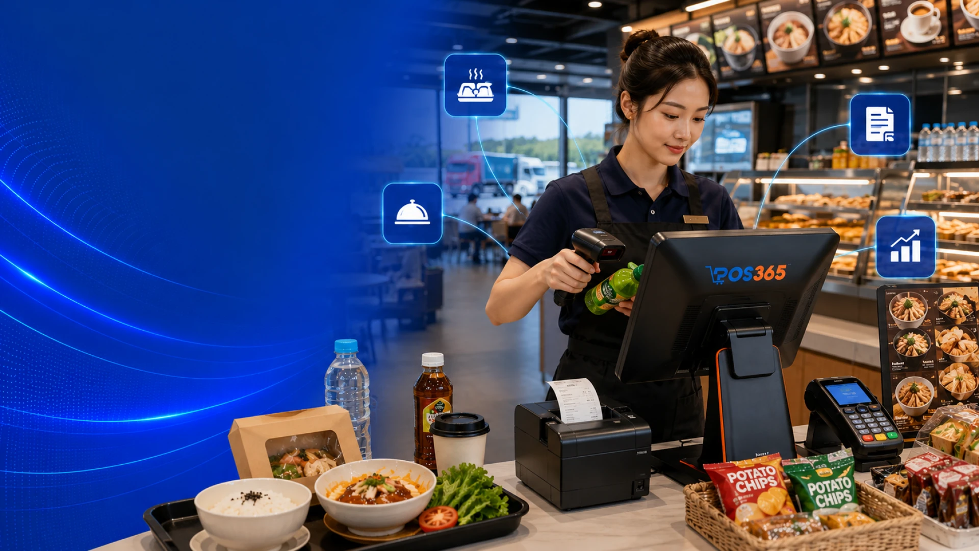 Phần mềm quản lý canteen, trạm dừng nghỉ - Thanh toán siêu tốc độ