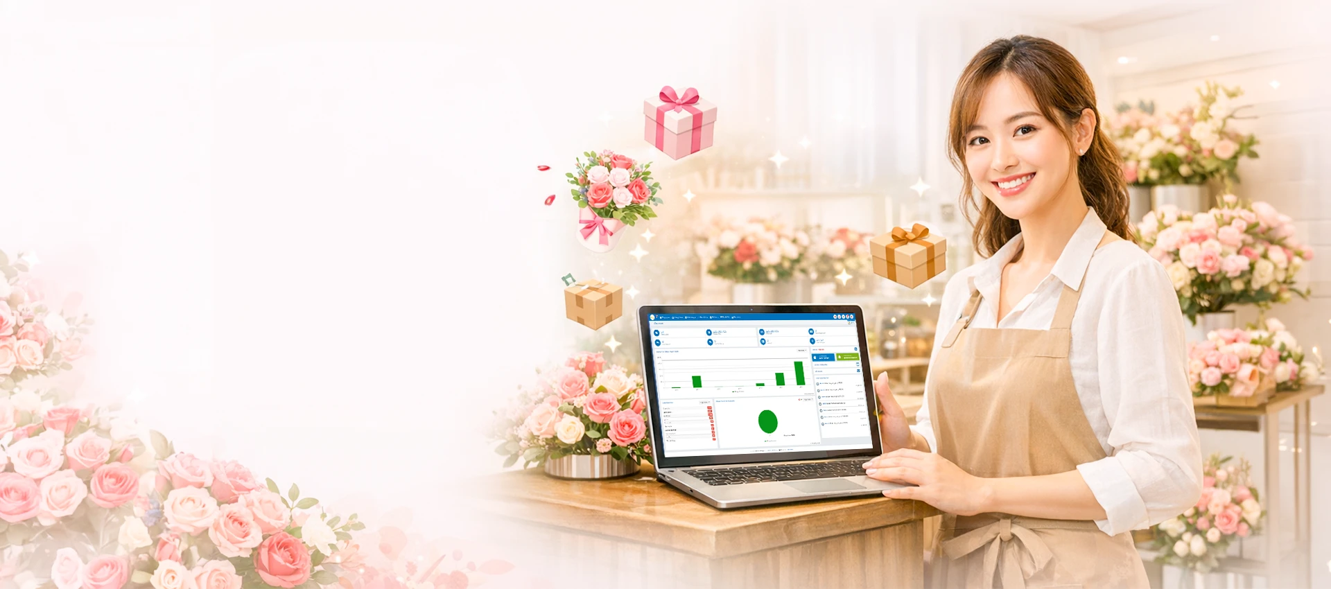 Phần mềm quản lý bán hàng shop hoa và quà tặng