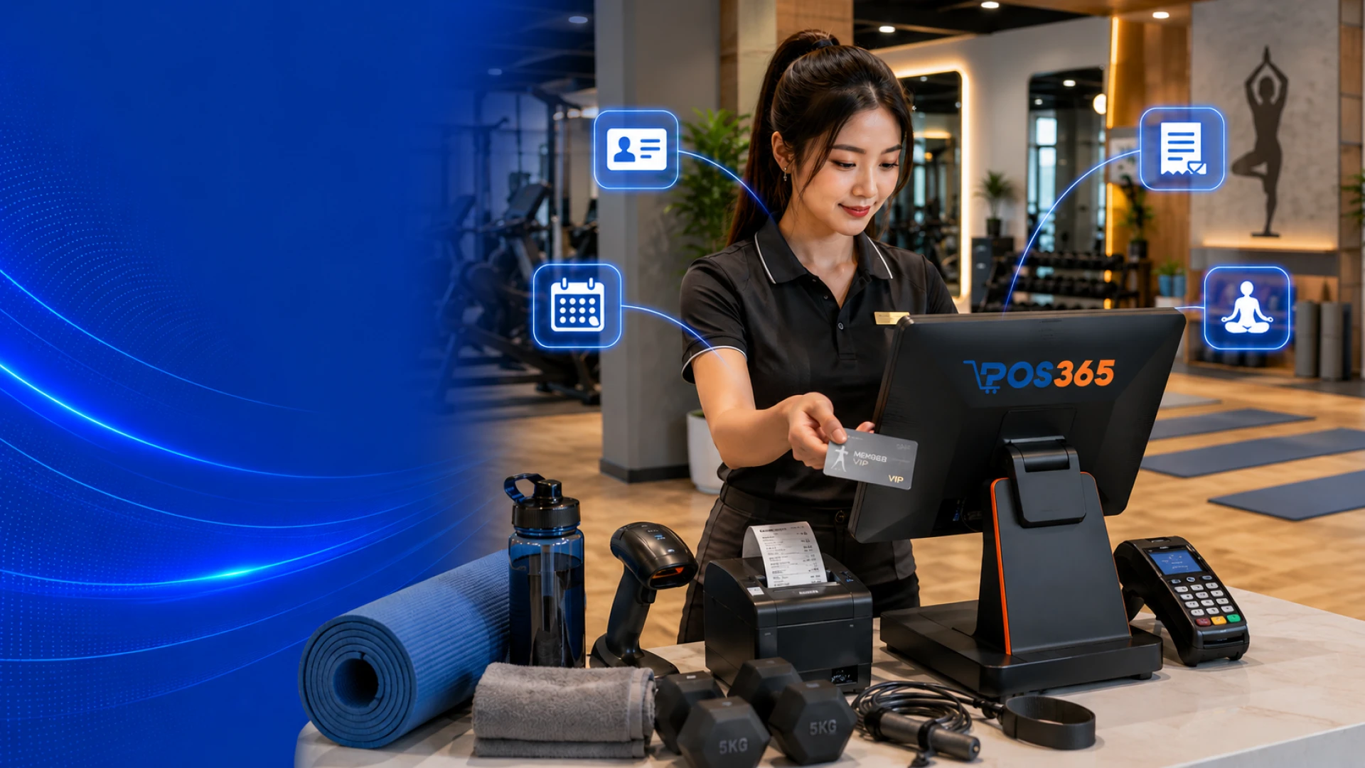 Phần mềm quản lý phòng Gym, Yoga - Kiểm soát thẻ hội viên, lịch tập tự động