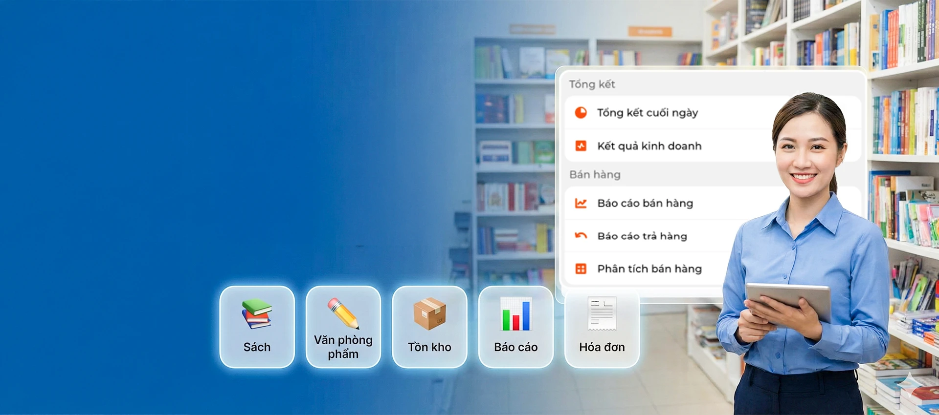 Phần mềm quản lý bán hàng sách - văn phòng phẩm