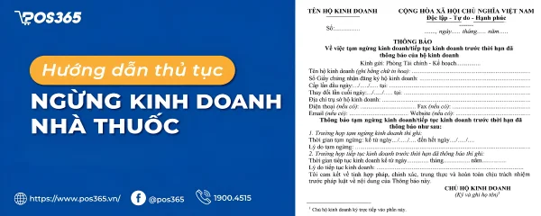 Hướng dẫn thủ tục ngừng kinh doanh nhà thuốc chi tiết nhất 2026