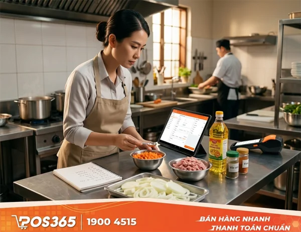 Cách thiết lập công thức định mức nguyên liệu để tính giá vốn món ăn