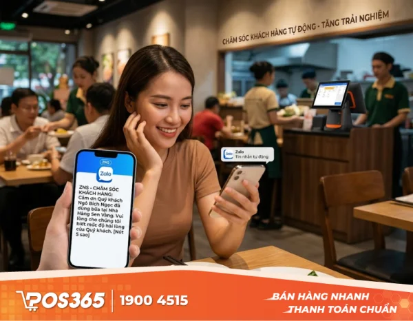 Gửi tin nhắn Zalo ZNS tự động chăm sóc khách hàng sau khi dùng bữa