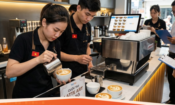 Nâng cao chất lượng dịch vụ: Tổ chức thi tay nghề pha chế nội bộ (Latte Art)