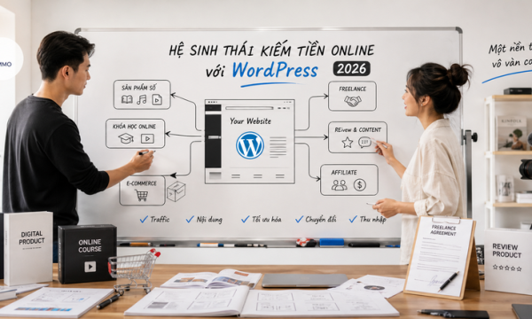 8 cách kiếm tiền từ WordPress thực chiến, hiệu quả 2026