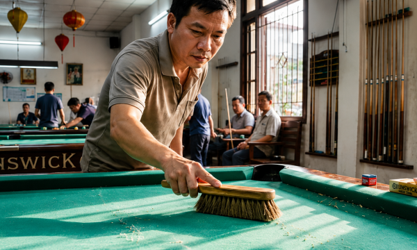 Cách chải nỉ và bảo quản bàn bida tránh hao mòn, xù lông