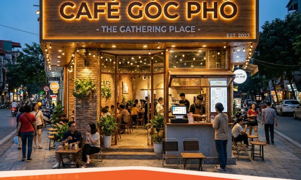 Cách thiết kế mặt tiền quán cafe nổi bật, thu hút khách hàng đi đường