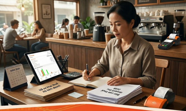 Hướng dẫn tính và kê khai thuế hộ kinh doanh quán cafe (Cập nhật 2026)