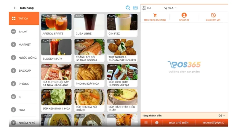 Order tại bàn & Đồng bộ Bếp
