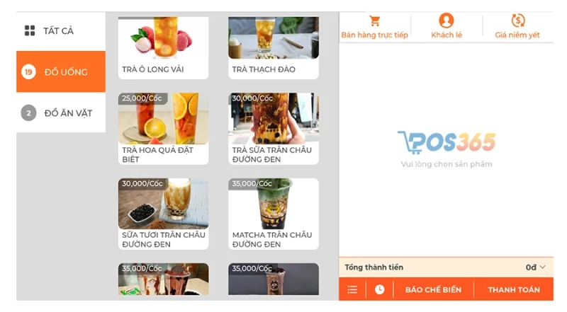 Tính năng Ghi chú & Bán theo Combo/Topping