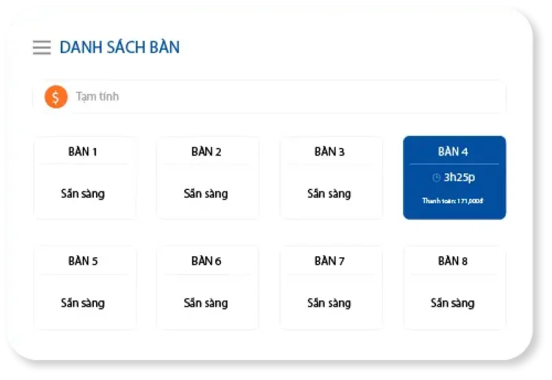 Quản lý Sơ đồ bàn/Phòng