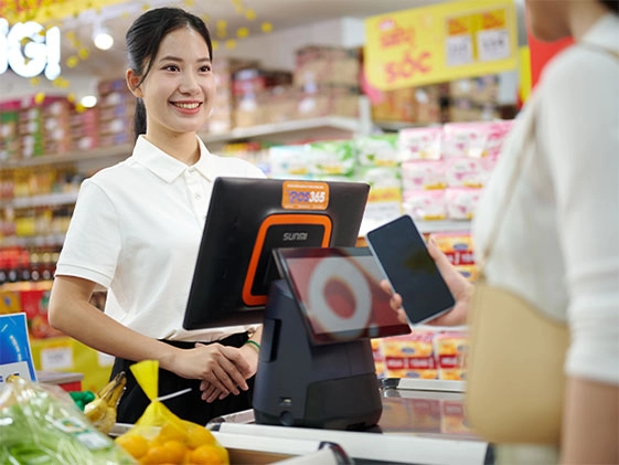 Thu ngân siêu thị